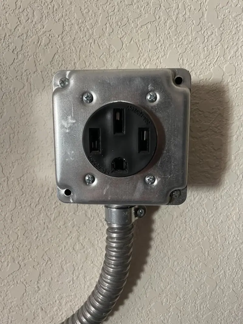 NEMA 14-50 outlet installed for Smart Home Electrical in Wisconsin Dells